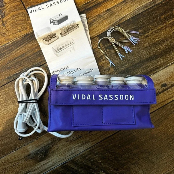 Vidal Sassoon 10 Soft Touch Travel Hairsetter Rollers Fast Heatup In Box w/Pouch - Picture 7 of 11